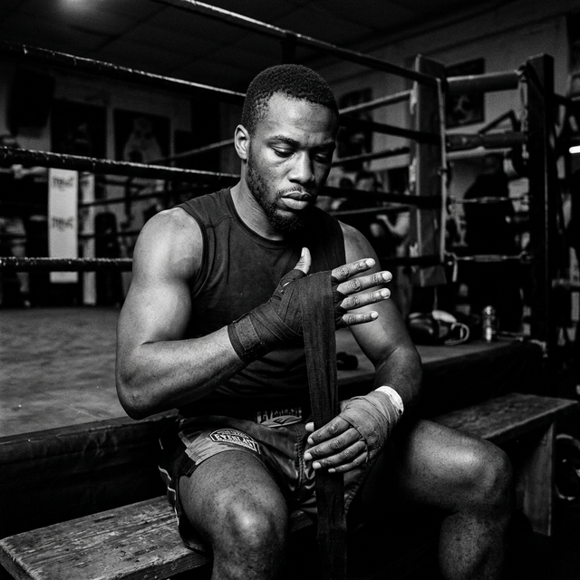 Fighter wrapping hands